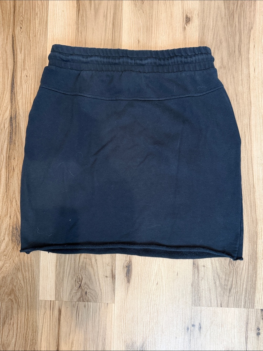 Nike Black Crewneck Drawstring Skirt with Reflective Swoosh - Picture 3 of 3